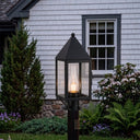 Ashford Post Lantern shown in the Matte Black finish with a Clear shade - 9520-BK-CL-C 2