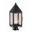 Ashford Post Lantern shown in the Matte Black finish with a Clear shade - 9520-BK-CL-C