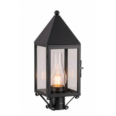 Ashford Post Lantern shown in the Matte Black finish with a Clear shade - 9520-BK-CL-C