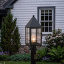 Ashford Post Lantern shown in the Matte Black finish with a Clear shade - 9520-H-BK-CL-C 2