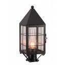Ashford Post Lantern shown in the Matte Black finish with a Clear shade - 9520-H-BK-CL-C