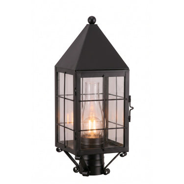 Ashford Post Lantern shown in the Matte Black finish with a Clear shade - 9520-H-BK-CL-C