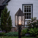 Ashford Post Lantern shown in the Matte Black finish with a Clear shade - 9520-X-BK-CL-C 2