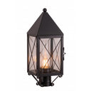 Ashford Post Lantern shown in the Matte Black finish with a Clear shade - 9520-X-BK-CL-C
