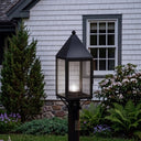 Ashford Post Lantern shown in the Matte Black finish with a Seedy shade - 9520-BK-SDY-C 2