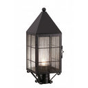 Ashford Post Lantern shown in the Matte Black finish with a Seedy shade - 9520-H-BK-SDY-C