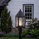 Ashford Post Lantern shown in the Matte Black finish with a Seedy shade - 9520-X-BK-SDY-C 2