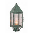 Ashford Post Lantern shown in the Verde Green finish with a Clear shade - 9520-H-VG-CL-C