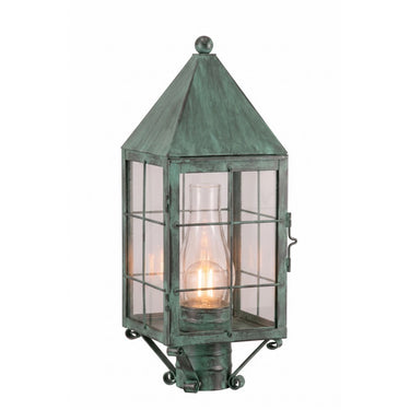 Ashford Post Lantern shown in the Verde Green finish with a Clear shade - 9520-H-VG-CL-C