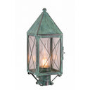 Ashford Post Lantern shown in the Verde Green finish with a Clear shade - 9520-X-VG-CL-C