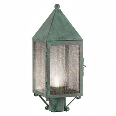 Ashford Post Lantern shown in the Verde Green finish with a Seedy shade - 9520-VG-SDY-C