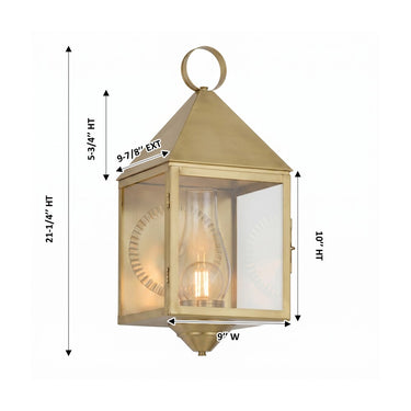 Ashford Sconce shown in the Antique Brass finish with a Clear shade - 9511-AB-CL-C 1