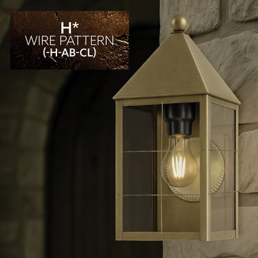 Ashford Sconce shown in the Antique Brass finish with a Clear shade - 9511-H-AB-CL-C 3