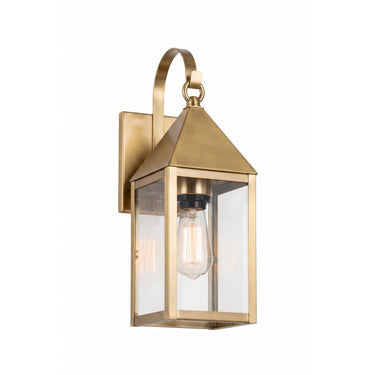 Ashford Sconce shown in the Antique Brass finish with a Clear shade - 9521P-AB-CL