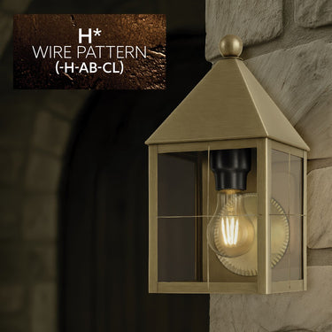 Ashford Sconce shown in the Antique Brass finish with a Clear shade - 9531P-H-AB-CL 3
