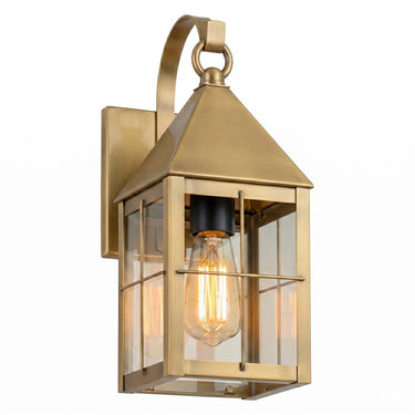 Ashford Sconce shown in the Antique Brass finish with a Clear shade - 9531P-H-AB-CL