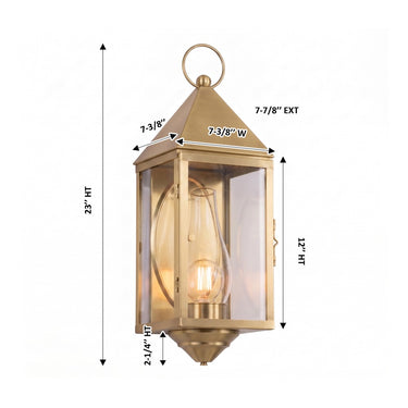 Ashford Sconce shown in the Antique Brass finish with a Clear shade - 9561-AB-CL-C 1