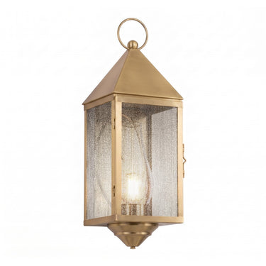 Ashford Sconce shown in the Antique Brass finish with a Seedy shade - 9561-AB-SDY-C