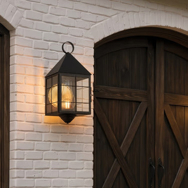 Ashford Sconce shown in the Matte Black finish with a Clear shade - 9511-H-BK-CL-C 2