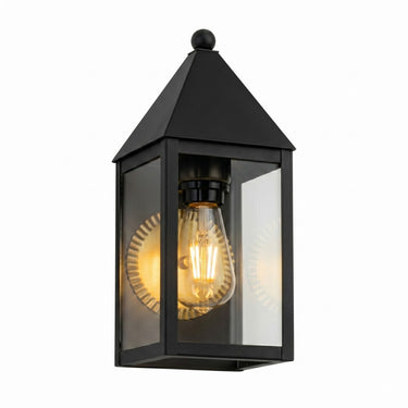 Ashford Sconce shown in the Matte Black finish with a Clear shade - 9521-BK-CL