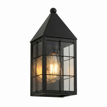Ashford Sconce shown in the Matte Black finish with a Clear shade - 9521-H-BK-CL