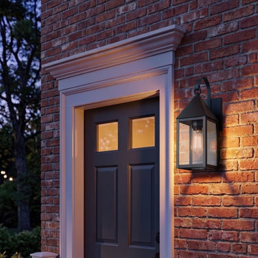 Ashford Sconce shown in the Matte Black finish with a Clear shade - 9521P-BK-CL 2