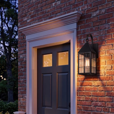 Ashford Sconce shown in the Matte Black finish with a Clear shade - 9521P-H-BK-CL 2