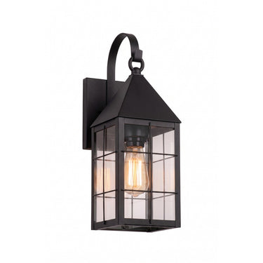 Ashford Sconce shown in the Matte Black finish with a Clear shade - 9521P-H-BK-CL