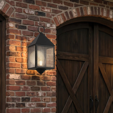 Ashford Sconce shown in the Matte Black finish with a Seedy shade - 9511-BK-SDY-C 2