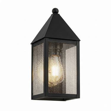 Ashford Sconce shown in the Matte Black finish with a Seedy shade - 9521-BK-SDY