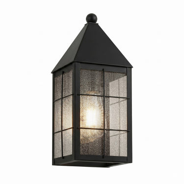 Ashford Sconce shown in the Matte Black finish with a Seedy shade - 9521-H-BK-SDY
