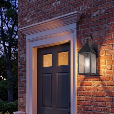 Ashford Sconce shown in the Matte Black finish with a Seedy shade - 9521P-BK-SDY 2