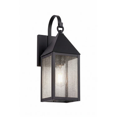 Ashford Sconce shown in the Matte Black finish with a Seedy shade - 9521P-BK-SDY