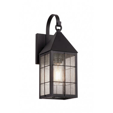 Ashford Sconce shown in the Matte Black finish with a Seedy shade - 9521P-H-BK-SDY