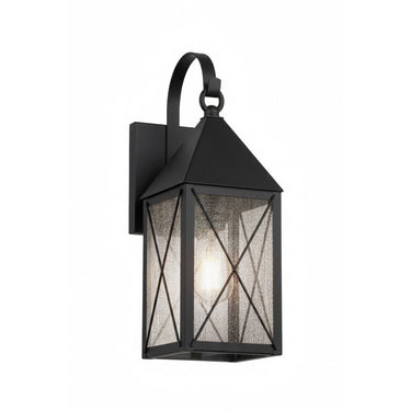 Ashford Sconce shown in the Matte Black finish with a Seedy shade - 9521P-X-BK-SDY