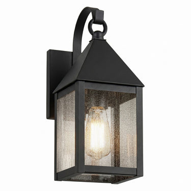 Ashford Sconce shown in the Matte Black finish with a Seedy shade - 9531P-BK-SDY