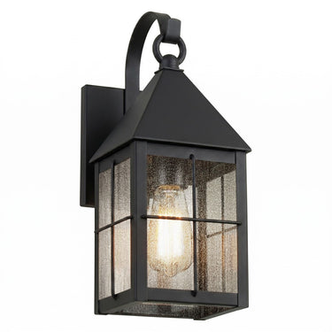 Ashford Sconce shown in the Matte Black finish with a Seedy shade - 9531P-H-BK-SDY
