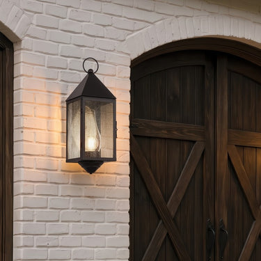 Ashford Sconce shown in the Matte Black finish with a Seedy shade - 9561-BK-SDY-C 2