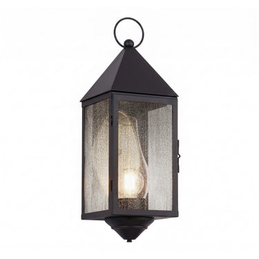 Ashford Sconce shown in the Matte Black finish with a Seedy shade - 9561-BK-SDY-C