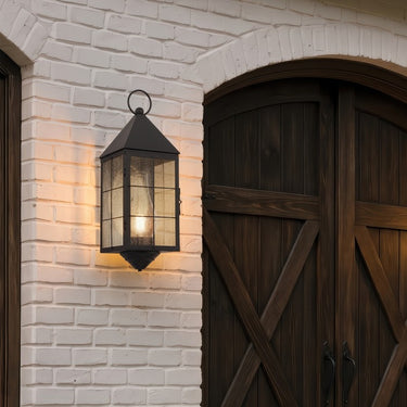 Ashford Sconce shown in the Matte Black finish with a Seedy shade - 9561-H-BK-SDY-C 2