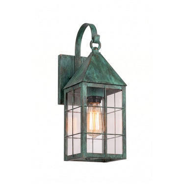 Ashford Sconce shown in the Verde Green finish with a Clear shade - 9521P-H-VG-CL