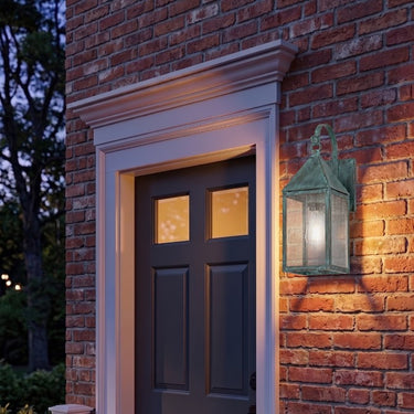 Ashford Sconce shown in the Verde Green finish with a Seedy shade - 9521P-VG-SDY 2
