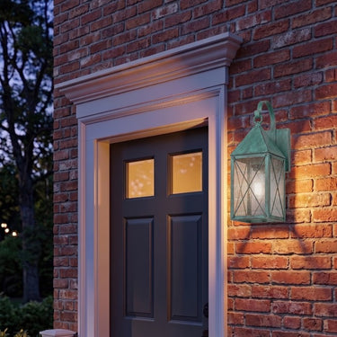 Ashford Sconce shown in the Verde Green finish with a Seedy shade - 9521P-X-VG-SDY 2
