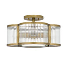 Aster 4 Light Semi-Flush Mount in Weathered Brass 3