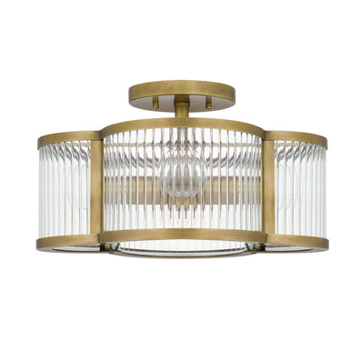Aster 4 Light Semi-Flush Mount in Weathered Brass 3