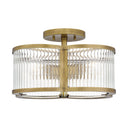 Aster 4 Light Semi-Flush Mount in Weathered Brass 4
