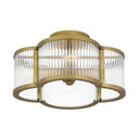 Aster 4 Light Semi-Flush Mount in Weathered Brass 5