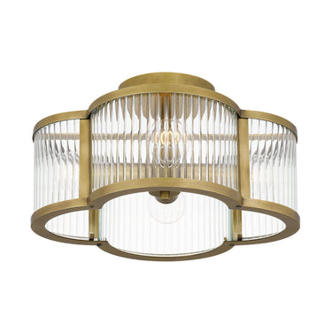 Aster 4 Light Semi-Flush Mount in Weathered Brass 5