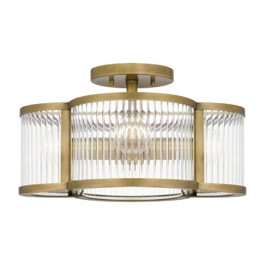 Aster 4 Light Semi-Flush Mount in Weathered Brass 1