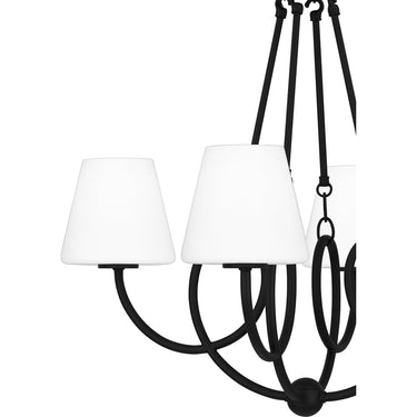 Atkins 4 Light Chandelier in Matte Black 2